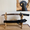 Handmade 1095 Steel Japanese Tanto Clay temperd With special Hamon Blade Real Tanto Sharped