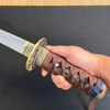 Handmade 1095 Steel Japanese Tanto Clay temperd With Cloud Pattern Tsuba Real Tanto Sharped