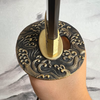 Handmade 1095 Steel Japanese Tanto Clay temperd With Cloud Pattern Tsuba Real Tanto Sharped