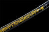 Handmade T10 Steel Full Tang Real Japanese Katana With Golden Dragon Sheath Clay Tempered