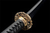 Handmade T10 Steel Full Tang Real Japanese Katana With Sparks Black Sheath Clay Tempered