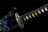 Handmade T10 Steel Full Tang Real Japanese Katana With Blue & Black Sheath Clay Tempered