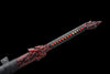 Handmade Manganese Steel Full Tang Real Japanese Katana With Red Flame Style Wolf