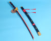 One Piece Roronoa Zoro Enma Katana Sword Wood Anime Katana Black And Red Flame Pattern Black