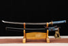 Handmade T10 Steel Full Tang Real Japanese Katana With Black Horn Sheath Clay Tempered