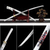 Handmade High Carbon Steel Full Tang Real Japanese Katana With White Painted Sheath