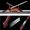 Handmade Manganese Steel Real Sword With red Sheath