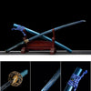 Handmade Spring Steel Full Tang Real Japanese Katana With Blue Lightning Style