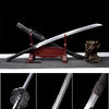 Handmade Manganese Steel Full Tang Real Japanese Katana With Black Leather Sheath