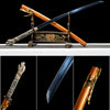 Handmade High Carbon Steel Full Tang Real Japanese Katana With Baked Blue Edge