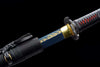 Handmade High Carbon Steel Full Tang Real Japanese Katana With With Blue Golden Edge