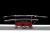 Handmade High Carbon Steel Full Tang Real Japanese Katana With Blue Wave Edge