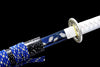 Handmade Manganese Steel Full Tang Real Japanese Katana With Blue & White Style