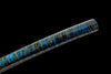 Handmade High Carbon Steel Full Tang Real Japanese Katana With Blue & Black Clay Tempered