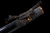 Handmade Damascus Steel Full Tang Real Japanese Katana With Ox Horn Sheath Clay Tempered