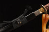 Handmade T10 Steel Full Tang Real Japanese Katana With Black Horn Sheath Clay Tempered