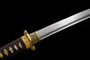 Handmade Damascus Steel Full Tang Real Japanese Katana With Light Brown Sheath