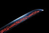 Handmade Manganese Steel Full Tang Real Japanese Katana With Red Flame Style Wolf