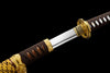 Handmade Damascus Steel Full Tang Real Japanese Katana With Light Brown Sheath