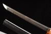 Handmade T10 Steel Full Tang Real Japanese Katana With Black Horn Sheath Clay Tempered