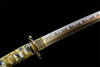 Handmade Spring Steel Full Tang Real Japanese Katana With Golden Wave Pattern Style