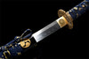 Handmade T10 Steel Full Tang Real Japanese Katana With Black Golden Sheath Clay Tempered