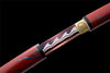 Handmade Spring Steel Full Tang Real Japanese Katana With Red Laser Flame