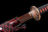 Handmade Damascus Steel Full Tang Real Japanese Katana With Color Edge