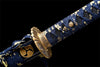 Handmade T10 Steel Full Tang Real Japanese Katana With Black Golden Sheath Clay Tempered