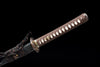 Handmade Damascus Steel Full Tang Real Japanese Katana With Ox Horn Sheath Clay Tempered