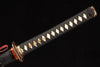 Handmade Damascus Steel Full Tang Real Japanese Katana With Black Sheath Clay Tempered