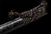 Handmade Manganese Steel Full Tang Real Japanese Katana With Golden & Black Sheath