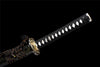 Handmade Manganese Steel Full Tang Real Japanese Katana With Golden & Black Sheath