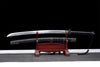 Handmade Manganese Steel Full Tang Real Japanese Katana With Black Leather Sheath