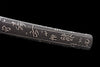 Handmade High Manganese Steel Full Tang Real Japanese Katana With Hieroglyphic Leather Sheath Clay Tempered